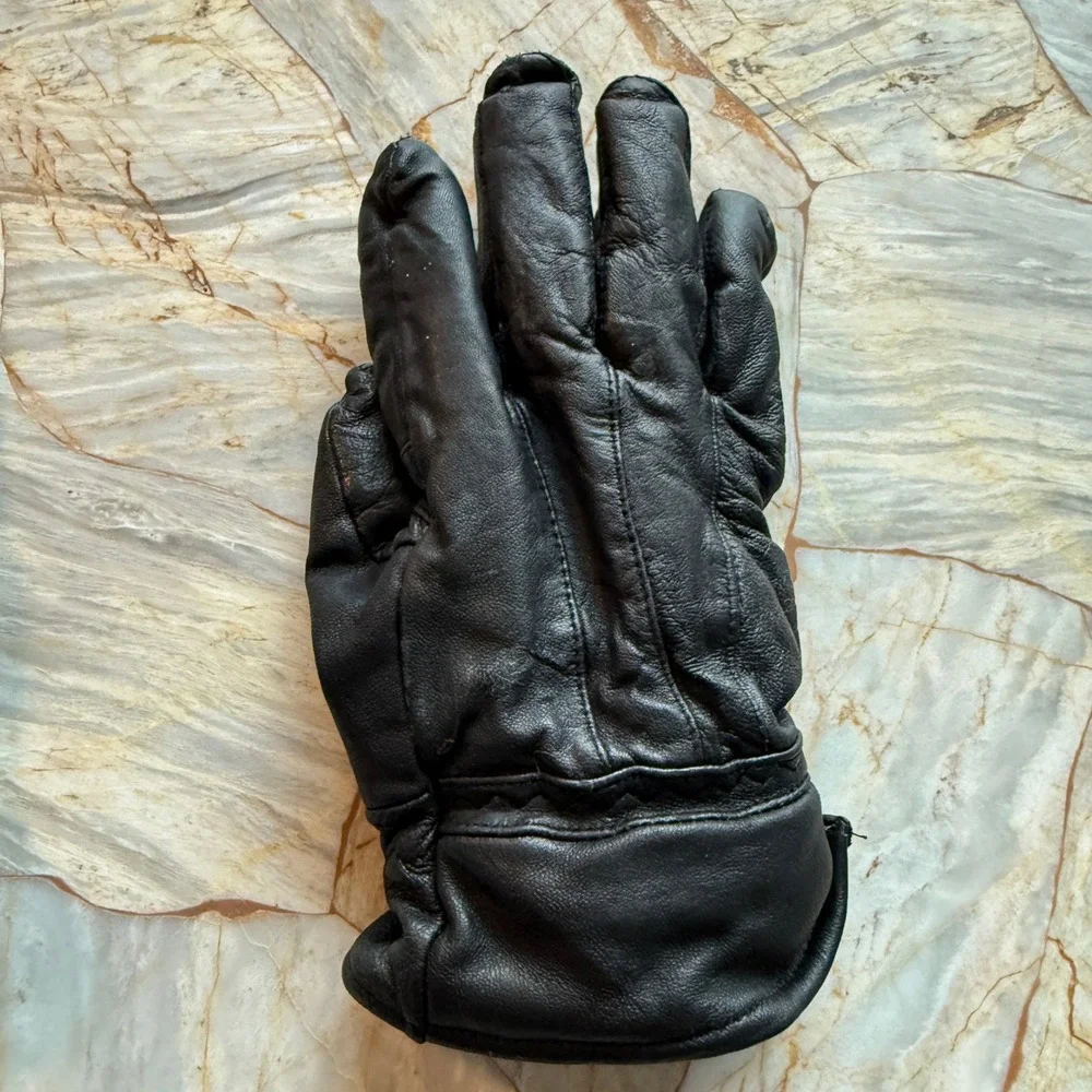 Covington Women's Black Leather Gloves Lined XL Warm Winter Driving Fashion